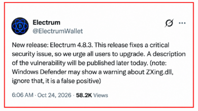Атака на кошелек Electrum скрыла кражу биткойнов как рост комиссии